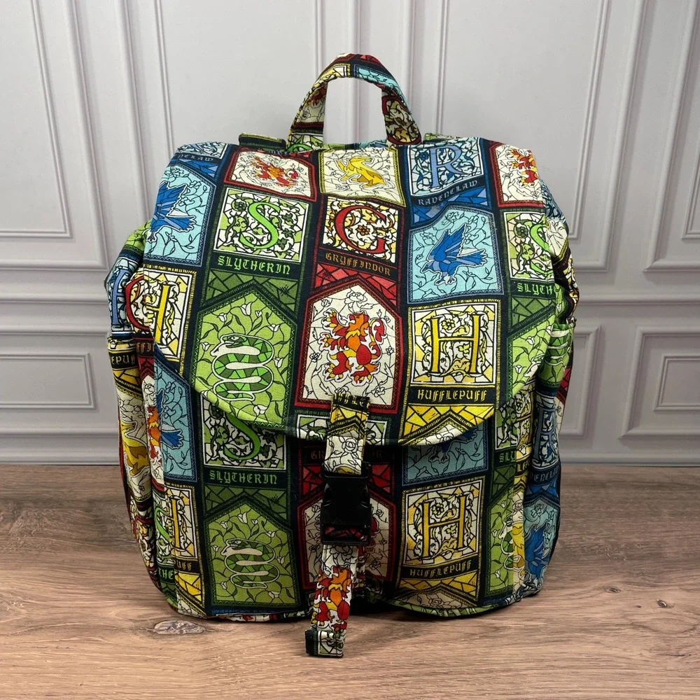 Lara Howe Designs Handmade Harry Potter Hogwarts Backpack with Gryffinoor Patch